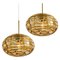 Amber Murano Glass Pendant Lamps, 1960s, Set of 2 1