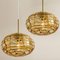 Lámparas colgantes de cristal de Murano ámbar, años 60. Juego de 2, Imagen 15