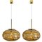 Amber Murano Glass Pendant Lamps, 1960s, Set of 2 7