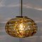 Lampade a sospensione in vetro di Murano color ambra, anni '60, set di 2, Immagine 9