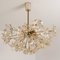 Large Brass and Glass Murano Flower Chandelier, Italy, 1970 5