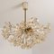 Large Brass and Glass Murano Flower Chandelier, Italy, 1970 4