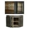 Large Patinated Wood Corner Cabinet 4