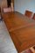 Antique Extendable Oak Dining Table with Six Leather Chairs 6