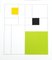 Gottfried Honegger Composition 3 3D cuadrados (verde, negro, amarillo) 2015 2015, Imagen 1