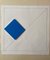 Gottfried Honegger Composition 1 3D Quadrat (dunkelblau) 2015 2020 2