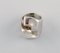 Lapponia, Finland, Modernist Ring in Sterling Silver, 1970s-1980s 2