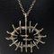 Vintage Silver Pendant Necklace Abstract Sun by Studio Else & Paul, Norway, 1970s 8