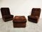 Mid-Century Lounge Chairs with Ottoman, 1970s, Set of 3, Image 3