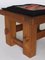 Modernistischer Vintage Holz Eichenholz Hocker 7