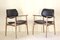 Beech and Leather Armchairs, 1950s, Set of 2 1