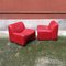 Italian Red Lounge Chairs, 1980s, Set of 2, Image 4
