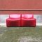 Italian Red Lounge Chairs, 1980s, Set of 2 2