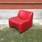 Italian Red Lounge Chairs, 1980s, Set of 2 13