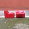 Italian Red Lounge Chairs, 1980s, Set of 2, Image 7