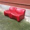 Italian Red Lounge Chairs, 1980s, Set of 2 5