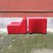 Italian Red Lounge Chairs, 1980s, Set of 2 6