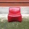 Italian Red Lounge Chairs, 1980s, Set of 2 14