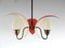 Metal, Glass and Brass Ceiling Lamp by Bent Karlby for Fog & Mørup, 1950s 2