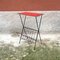 Italian Red Formica Coffee Table with Magazine Rack, 1960s 1