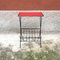 Italian Red Formica Coffee Table with Magazine Rack, 1960s 5