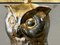 Lámpara de mesa Metsl Owl plateada, Francia, años 60, Imagen 6