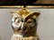 Lampada da tavolo Metsl Owl in argento, Francia, anni '60, Immagine 2