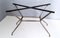 Midcentury Wooden and Iron Dining Table with Glass Top, Italy 1950s, Image 11