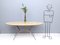 Midcentury Wooden and Iron Dining Table with Glass Top, Italy 1950s, Image 2