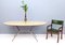Midcentury Wooden and Iron Dining Table with Glass Top, Italy 1950s, Image 3