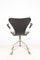 Chaise de Bureau Modèle 3117 en Cuir Patiné par Arne Jacobsen pour Fritz Hansen, 1960s 6