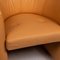 Leather Armchair in Yellow Ocher Brown from Leolux, Image 2