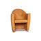 Fauteuil en Cuir Brun Ocre Jaune de Leolux 1