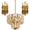 Light Florida Crystal Glass Chandelier and Wall Lights from Kalmar, Set of 5 2