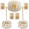 Palazzo Gilt Brass and Glass Wall Lights by J.T. Kalmar, Set of 7 15