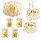 Palazzo Gilt Brass and Glass Wall Lights by J.T. Kalmar, Set of 7, Image 1