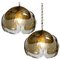 Pendant Lights in Smoked Glass and Brass from Kalmar, 1970s, Set of 2, Image 1