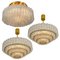 Large Glass Brass Light Fixtures from Doria, 1969, Set of 3, Image 1