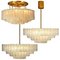 Large Glass Brass Light Fixtures from Doria, 1969, Set of 3 2