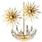 Crystal and Gilded Brass Italian Light Fixtures from Stilkronen, Set of 3 1