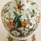 Large Table Lamp with Hand-Painted Silk Shade & Polychrome Delft, 1930s, Image 9