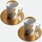 Golden Angels Latte Macchiato Cup Saucers by Andy Warhol for Rosenthal, 1980s, Set of 2 3