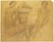 O. Roche, Chiffres, Crayon et Pastel Huile sur Papier, 1938 1