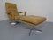 Leather Swivel Easy Chair and Ottoman, 1970s, Set of 2 6