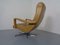 Leather Swivel Easy Chair and Ottoman, 1970s, Set of 2, Image 28