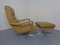 Leather Swivel Easy Chair and Ottoman, 1970s, Set of 2, Image 5