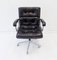 Black Leather Swivel Chair from Girsberger, 1970s, Image 13