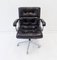 Black Leather Swivel Chair from Girsberger, 1970s, Imagen 13
