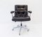 Black Leather Swivel Chair from Girsberger, 1970s, Imagen 2