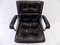 Black Leather Swivel Chair from Girsberger, 1970s, Imagen 5